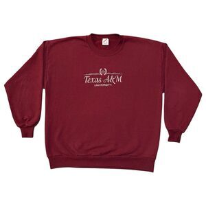 Vintage 90s Texas A&M Crewneck Sweatshirt XL Jerzees Made USA Maroon College